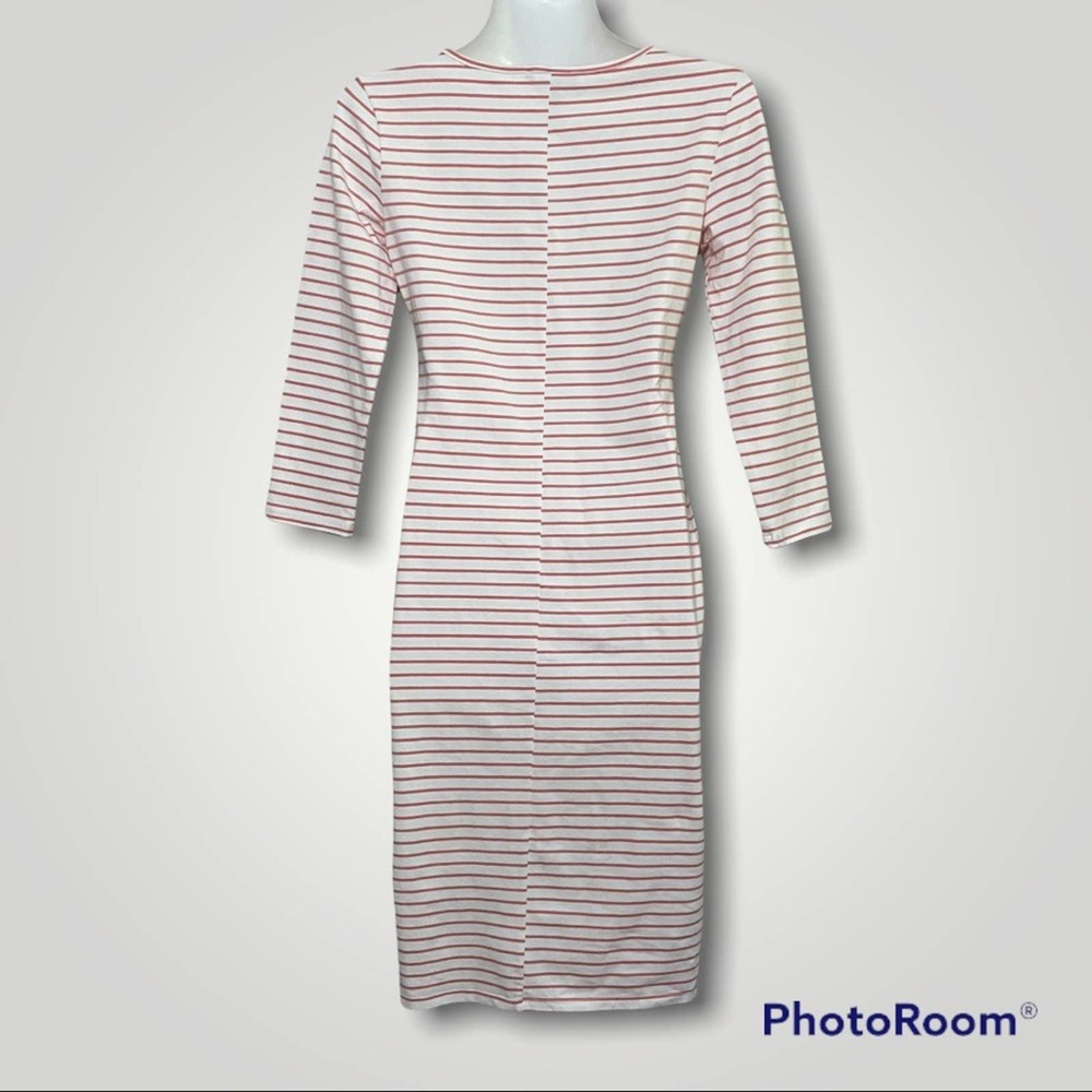 Forever 21 White & Coral Stripe Bodycon Dress - Picture 6 of 16